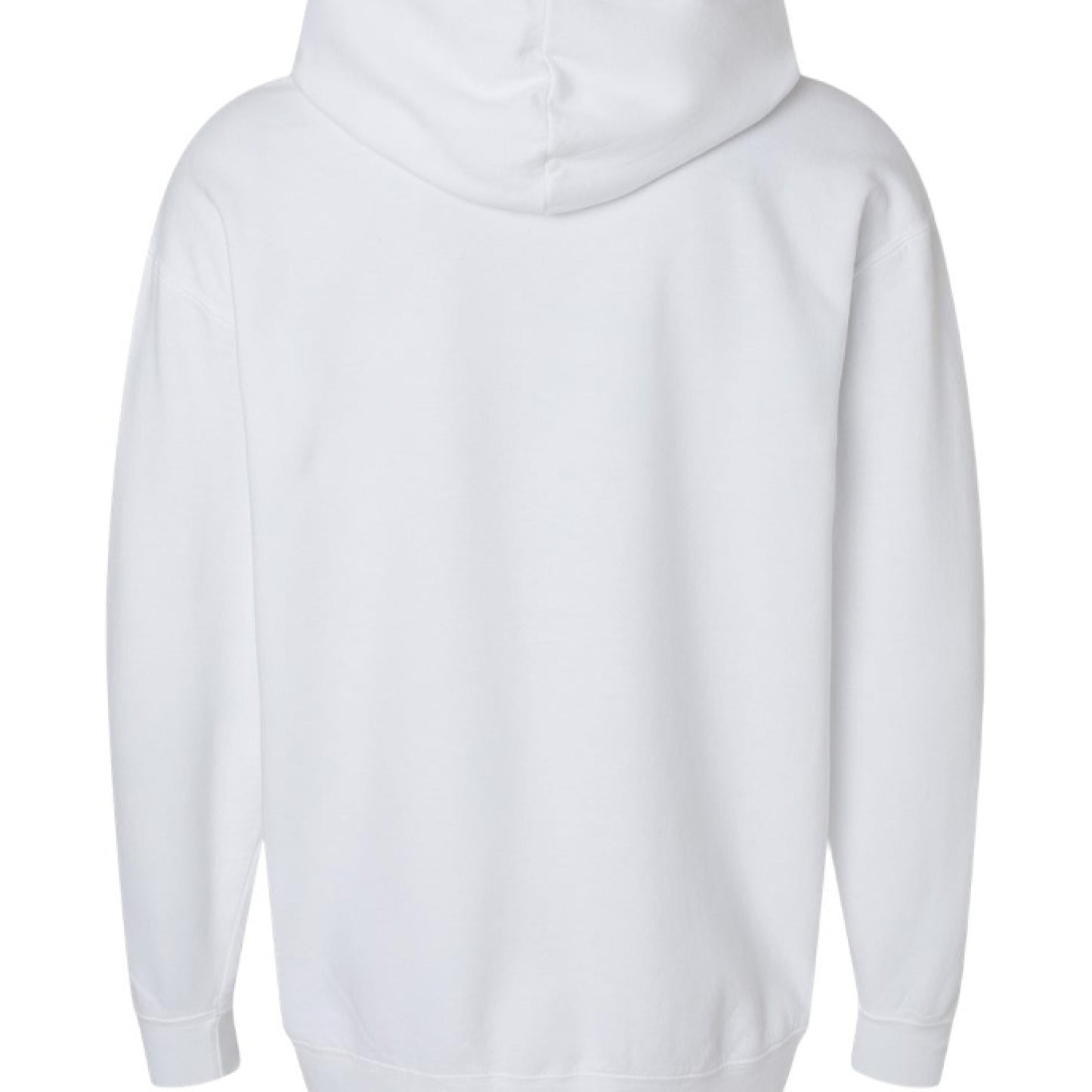 Back view of white cute ghost sweatshirt hoodie plain with hood and ribbed cuffs from Adairs Cozy Creations