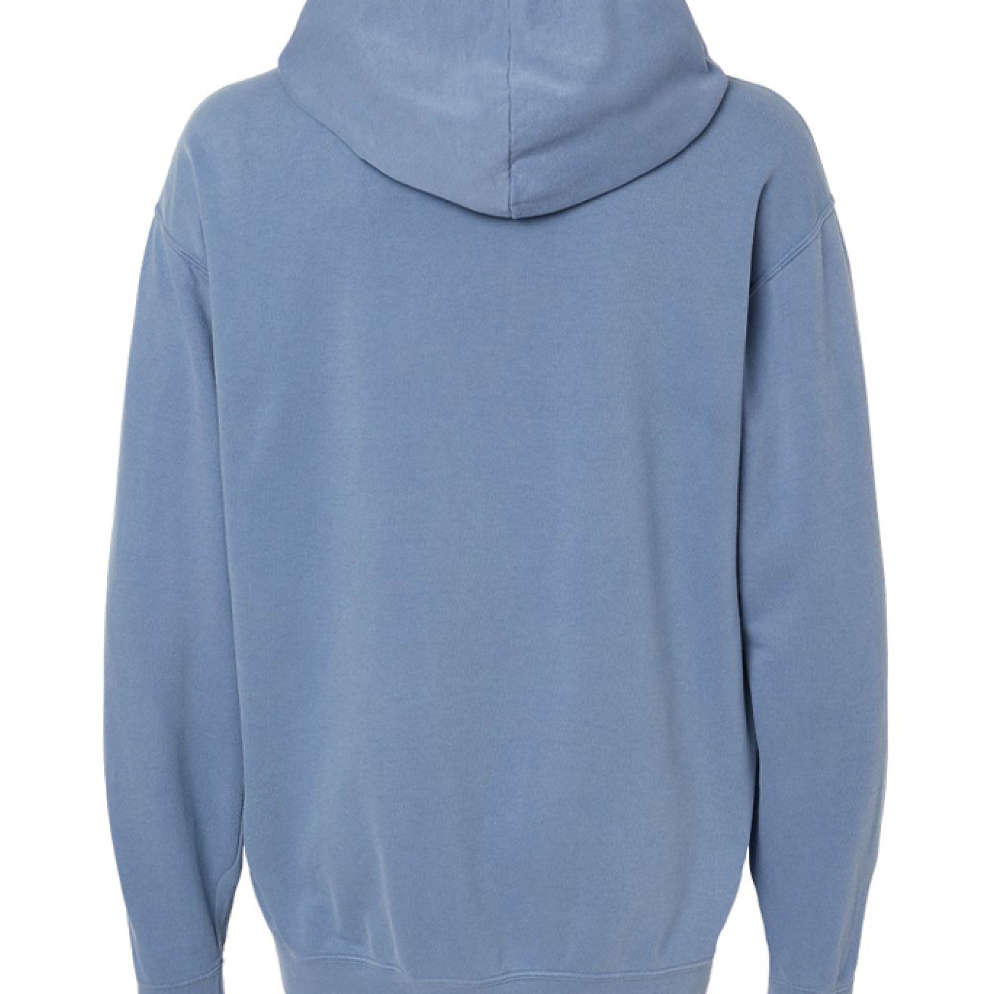 Adairs Cozy Creations light blue hoodie back view showing relaxed fit and soft fleece fabric cute ghost sweatshirt