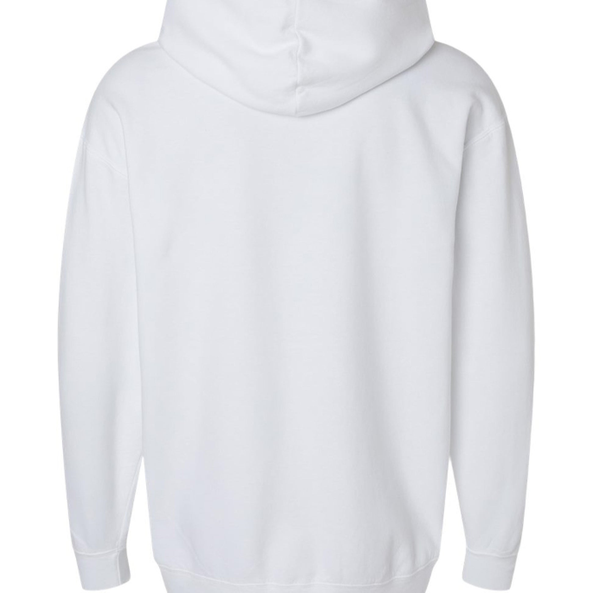 Back view of white cute ghost sweatshirt hoodie plain with hood and ribbed cuffs from Adairs Cozy Creations