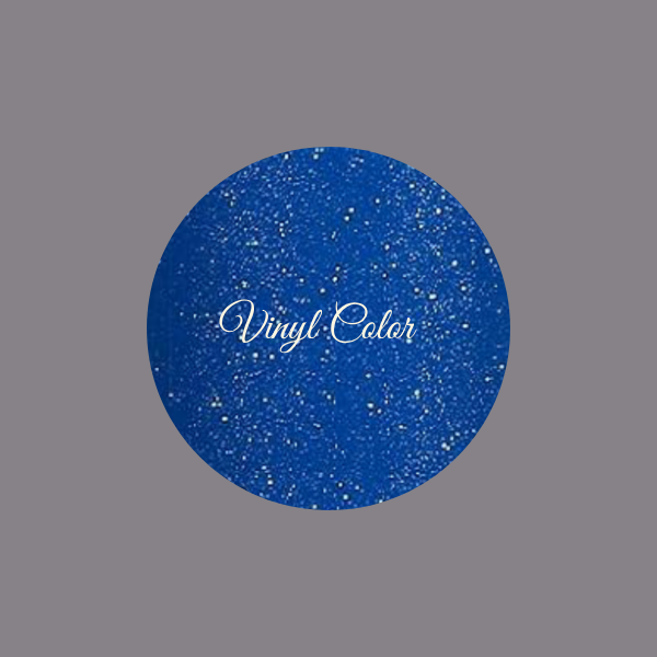 Daddy's Girl car decal blue glitter vinyl color sample by Made By Ally Adair showing sparkly royal blue swatch