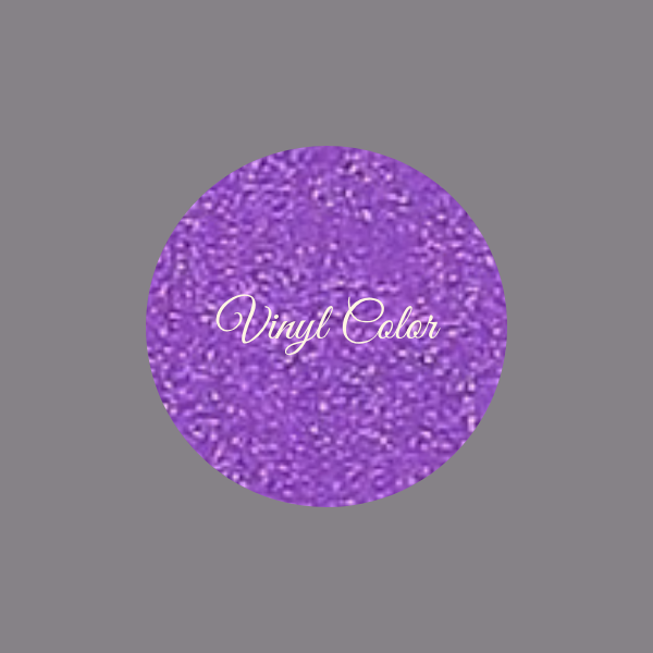 Daddy's Girl car decal sample showing purple glitter vinyl color circle with white cursive Vinyl Color text